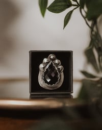 Image 5 of Sterling Silver black onyx western style Ring – UK Size N