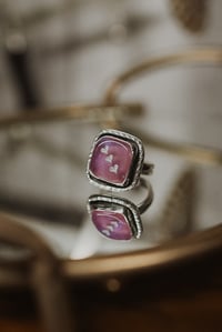 Image 4 of Sterling Silver Pink Dice Ring – UK Size S