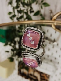 Image 5 of Sterling Silver Pink Dice Ring – UK Size S