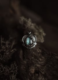 Image 1 of Sterling Silver Labradorite Ring – UK Size N