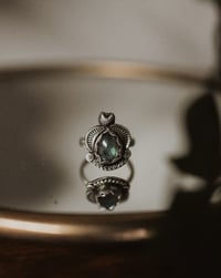 Image 3 of Sterling Silver Labradorite Ring – UK Size N