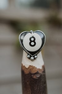 Image 1 of Sterling Silver Pool Ball Ring – UK Size O 1/2 