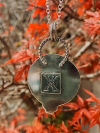 Image 2 of Sterling Silver Pool Ball Necklace – Hangs on 18" Sterling Chain