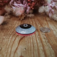 Image 2 of Silver 8 ball pool ball cabochon