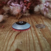 Image 2 of Silver 8 ball pool ball Cabochon - Approx. 34 x 34 x 12mm