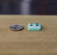 Image 2 of Aqua blue dice Cabochon
