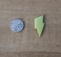 Image 1 of Lime green Lightning Bolt Cabochon