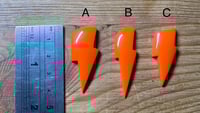 Image 1 of Orange Lightning Bolt Cabochons