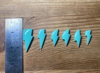 Image 1 of Light Blue Lightning Bolt Cabochons