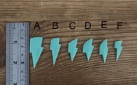 Image 2 of Light Blue Lightning Bolt Cabochons