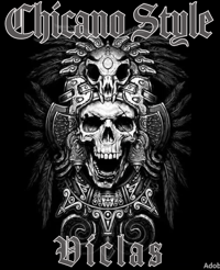 Image 1 of Chicano Style Vicla Aztec Long Sleeve Tshirt