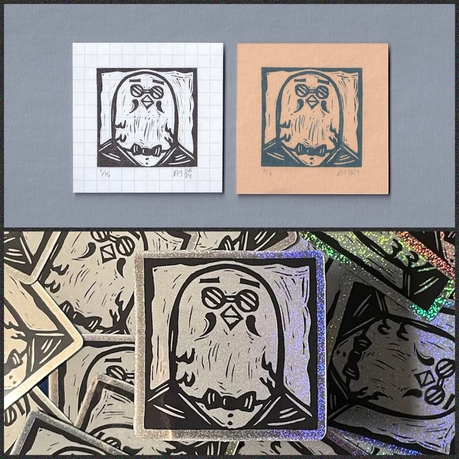 Image of 3" x 3" Linocut Editions