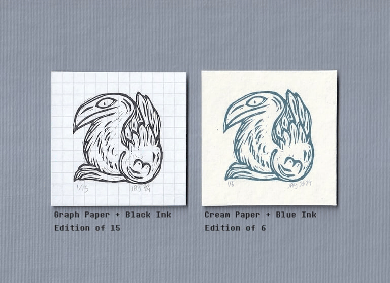 Image of 3" x 3" Linocut Editions