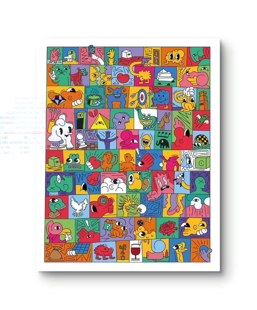 Image of Big Art Poster by Phil Huelz "Mosaic of Moments"