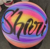 Image of  Airbrush Basketball, Curly Font Style