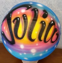 Image of  Airbrush Basketball, Curly Font Style