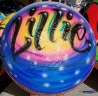 Image of  Airbrush Basketball, Curly Font Style