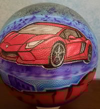 Image of Custom Airbrush Basketball, Basketball ART, Custom Half Ball or Full Ball Designs