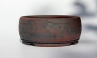 Image 1 of  Round unglazed bonsai pot.  D.135mm