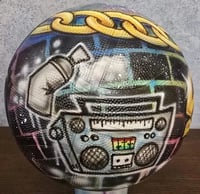 Image of  Airbrush Basketball, Basketball ART, Custom Half Ball or Full Ball Designs