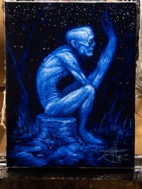 Image 1 of  "Dark Night of the Soul" 11x14" Oil Sketch with Glow