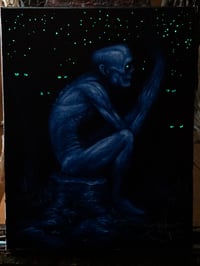 Image 3 of  "Dark Night of the Soul" 11x14" Oil Sketch with Glow
