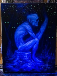 Image 2 of  "Dark Night of the Soul" 11x14" Oil Sketch with Glow