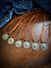 Image 5 of WL&A Handmade Walking Liberty Silver Coin (dates 30s-40s) Old Style Emerald Desert Medicine Pendant