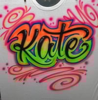 Image of Airbrush Shirt Script Outlined, Personalized T-Shirt