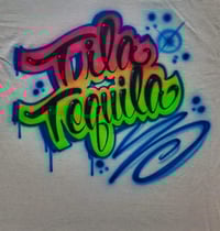 Image of Airbrush Shirt Script Outlined, Personalized T-Shirt