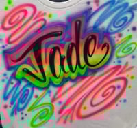 Image of Airbrush Shirt Script Outlined, Personalized T-Shirt