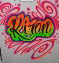 Image of Airbrush Shirt Script Outlined, Personalized T-Shirt