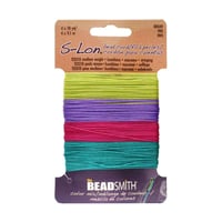 S-Lon 210 Bright Color Mix Tex210 Cord .5mm Diameter 10 Yards Each Color #18 cord