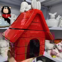 Image 5 of Red House Ceramic Cookie Jar 