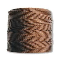 Brown S-Lon #18 Bead Cord Tex 210 Multi Filament Twisted Nylon Cord One Spool 77 yards