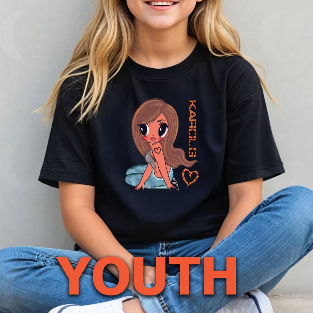 Image of Youth Karol G Cartoon T-Shirt