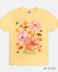 Image 8 of Bold & Bright Poppies -Floral T-Shirt -15% Off with code "newart15"