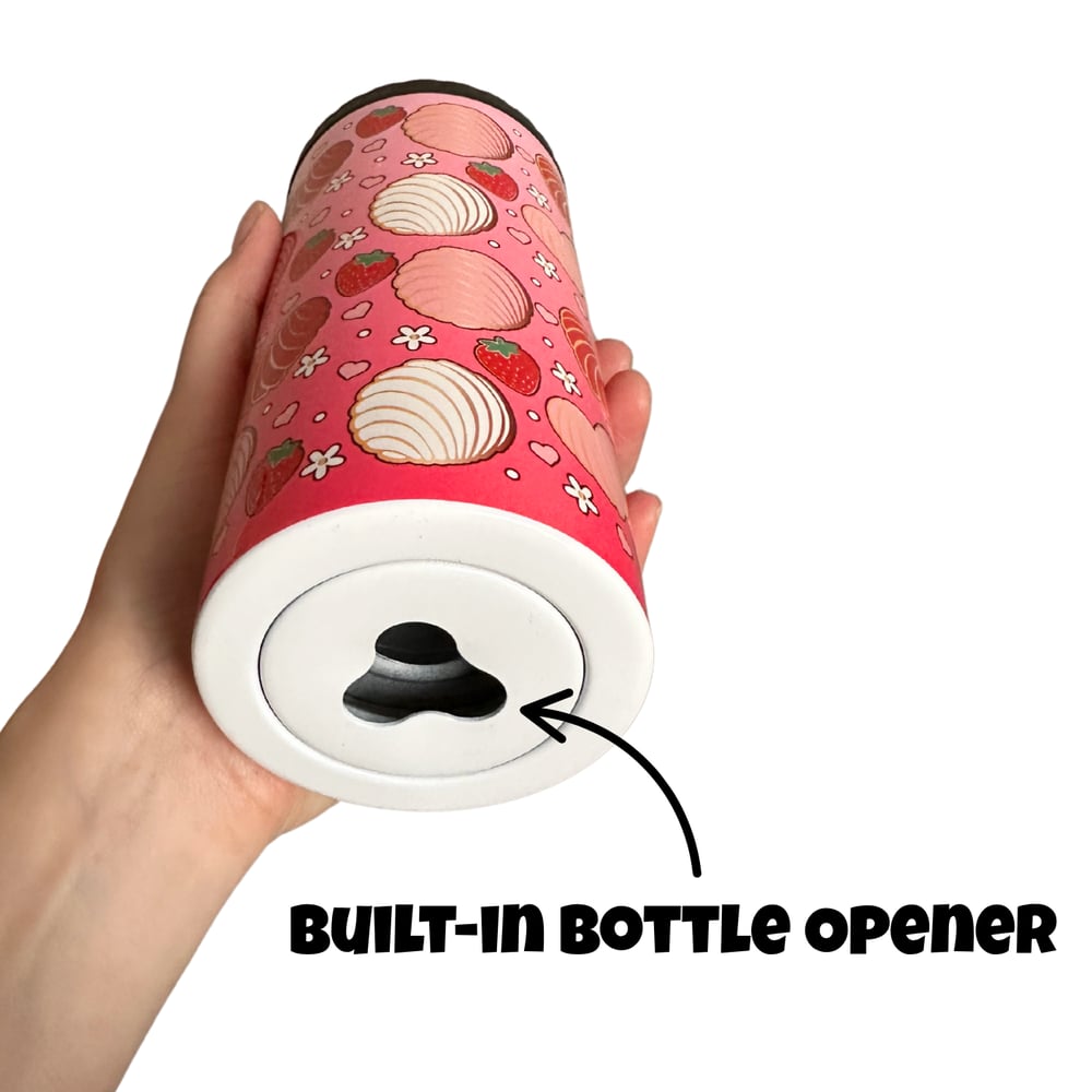Image of Strawberry Concha 4in1 Can Cooler/Tumbler🍓☀️