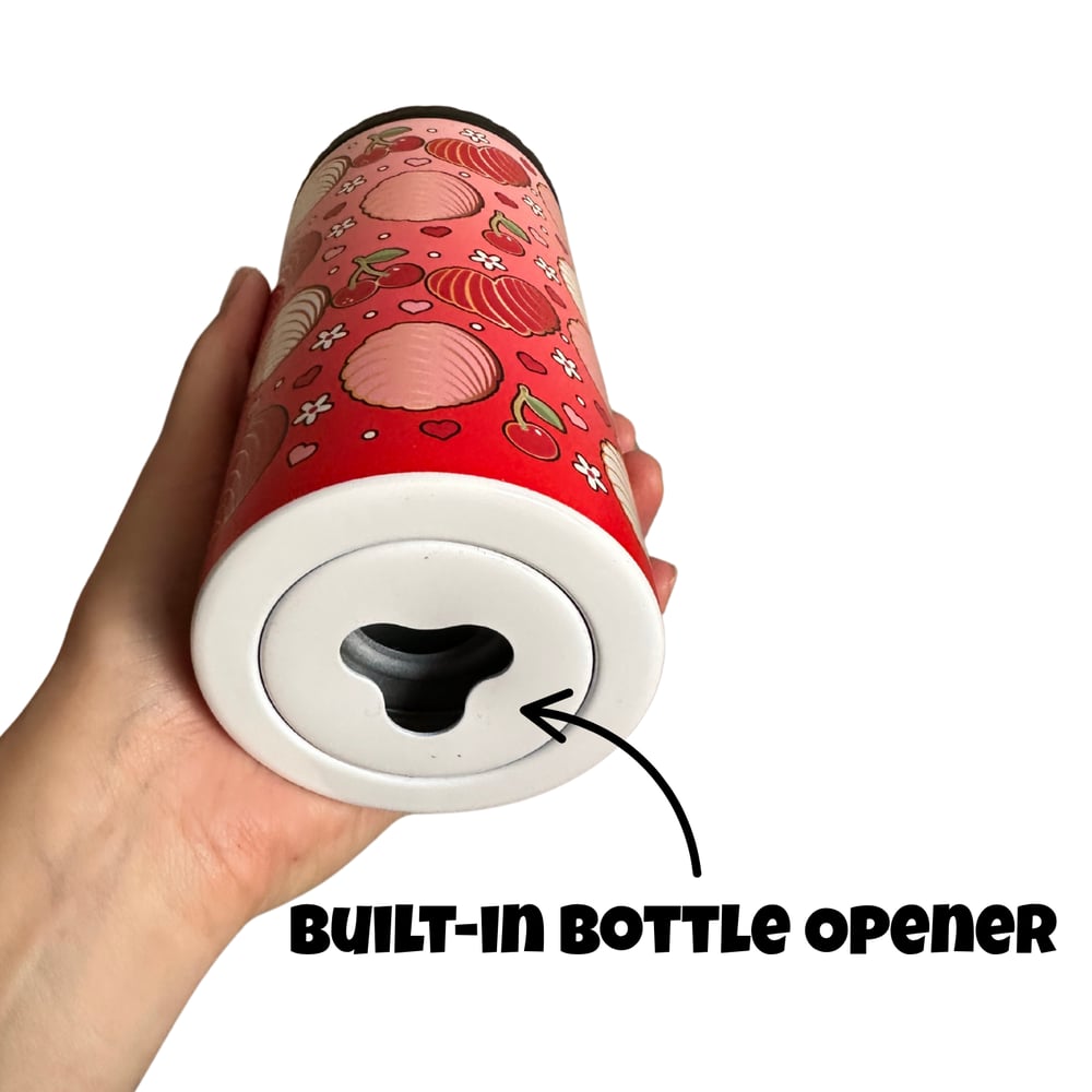 Image of Cherry Concha 4in1 Can Cooler/Tumbler🍒☀️