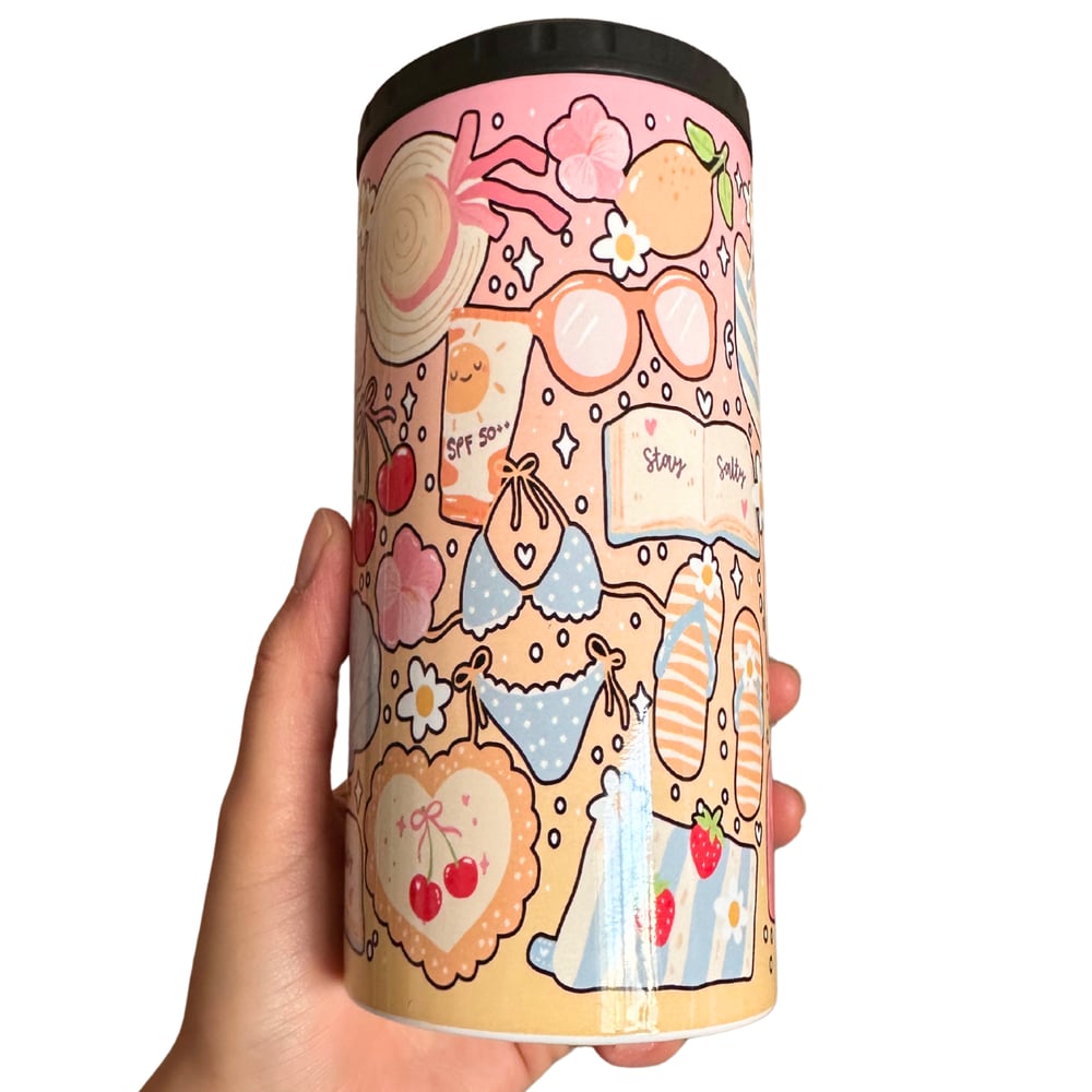 Image of Summer Beach Vibes 4in1 Can Cooler/Tumbler🏖️
