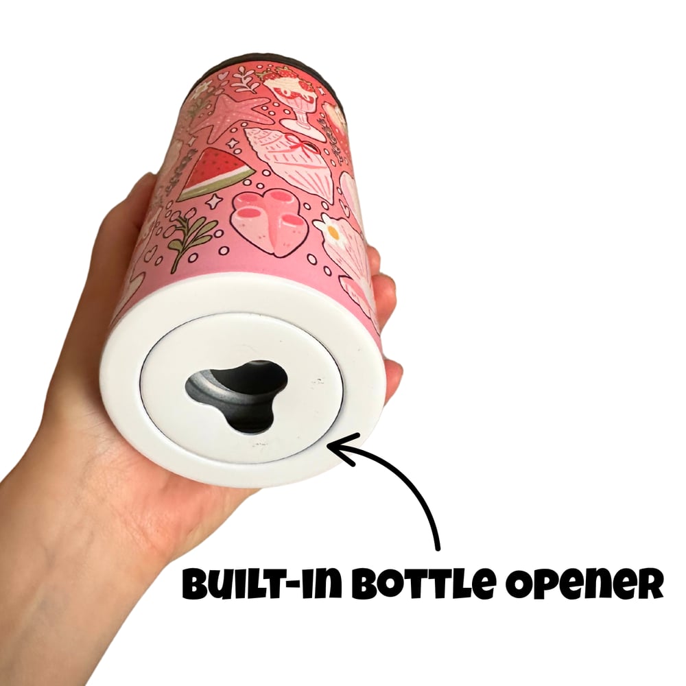 Image of Pink Sea Shells 4in1 Can Cooler/Tumbler🐚💖