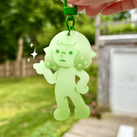 Image 2 of [PREORDER] Splatoon Smiski Glow-in-the-Dark Acrylic Charms