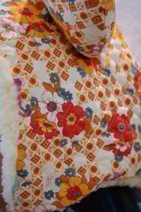 Image 2 of La Modiste: Quilted Orange Spring Bear Hat