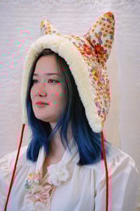 Image 1 of La Modiste: Quilted Orange Spring Cat Hat