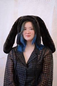 Image 1 of Black Rabbit Hat