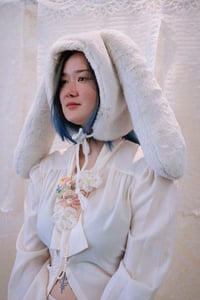 Image 1 of Ash White Rabbit Hat