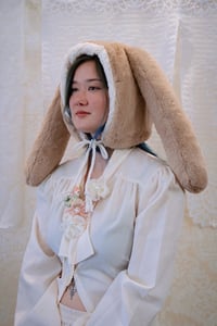 Image 2 of Latte Brown Rabbit Hat