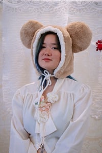 Image 1 of Latte Brown Bear Hat
