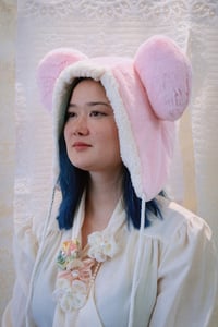 Image 1 of Pastel Pink Bear Hat