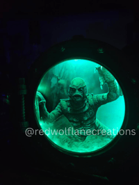 Image 2 of Small Black Lagoon Porthole - Wall Hanger or Bar Decor